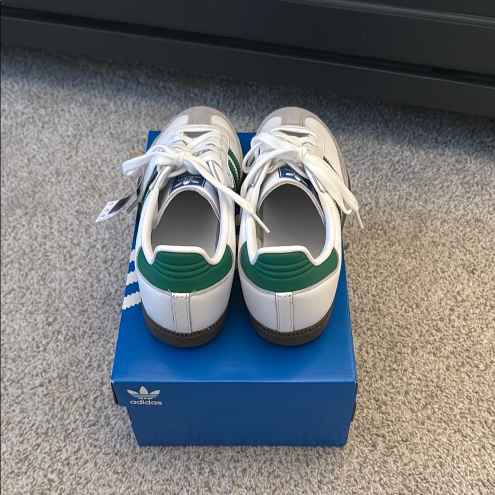 Adidas Samba White and Green Sneakers Brand New - Picture 5 of 6
